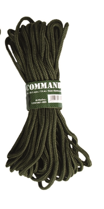 Паракорд тактичний Mil-Tec Мотузка паракордова 15м Олива COMMANDO-SEIL OLIV 9MM (15M) (15941001-15-009)