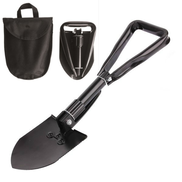 Лопата складана маленька Mil-Tec MINI DREIFACHSPATEN M.TASCHE (15525500)