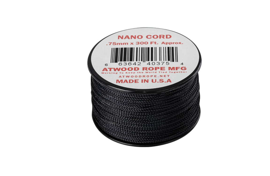 Нанокорд тактичний Helikon-tex Паракорд 0,75мм 91м Чорний Nano Cord - Black (CD-NC3-NL-01)