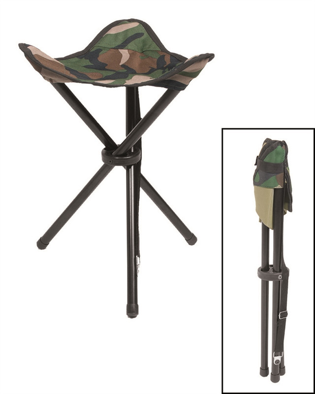 Крісло Mil-Tec® Складна табуретка DREIBEIN KLAPPHOCKER WOODLAND (14450020)