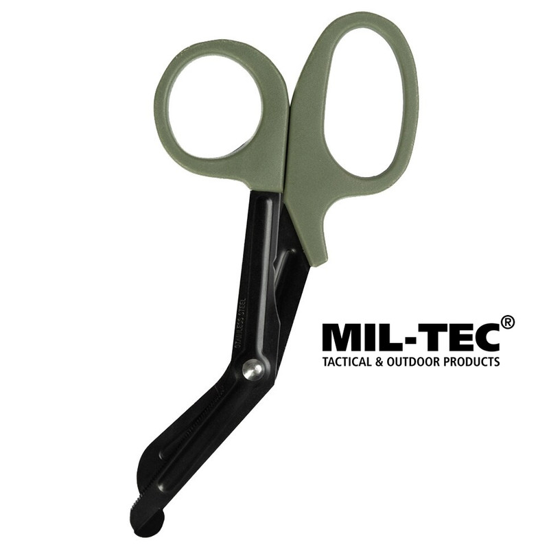 Ножиці тактичні Mil-Tec® Бандажні VERBANDSCHERE 18,5CM GRIFFE OLIV (16024101)
