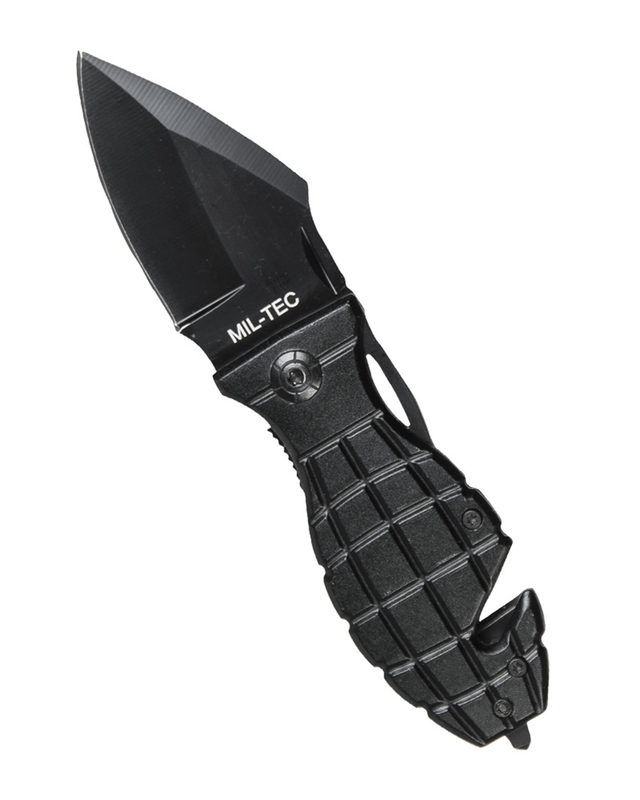Ніж тактичний Mil-Tec Ручка-граната Зі склобоєм Чорний EINHANDMESSER 'PINEAPPLE' (15318500)