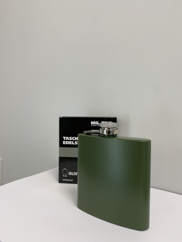 Фляга 170мл Олива 6OZ Mil-Tec TASCHENFLASCHE EDELSTAHL OLIV (14521001-006-170)