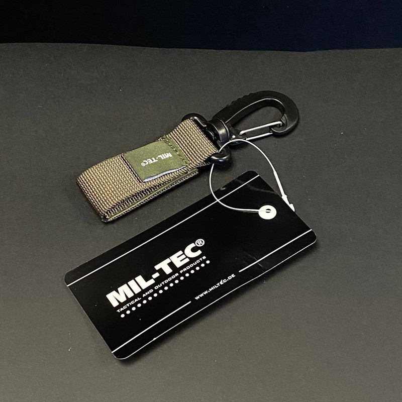 Карабін із кріпленням на пояс тактичний Mil-Tec® 70мм Олива TACT.KOPPELSCHLAUFE 70 MM M.KARAB.OLIV (13505001)