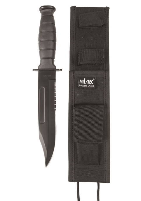 Ніж тактичний Mil-Tec Бойовий армійський Чорний KAMPFMESSER 'ARMY' M.SCHEIDE SCHWARZ (15363002)