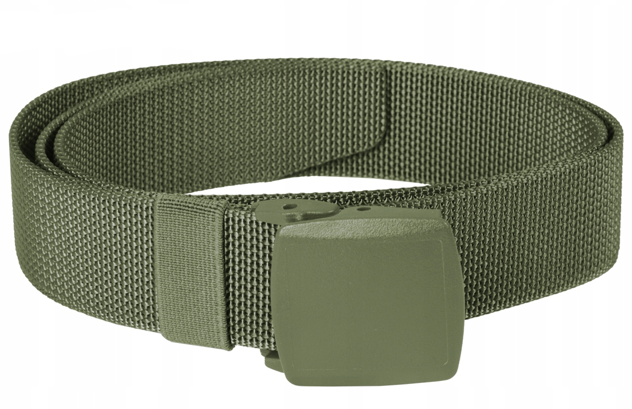 Ремінь тактичний Mil-Tec Із пластиковою пряжкою One size 130см Олива HOSENGÜRTEL QUICK RELEASE 38MM OLIV (13121101)