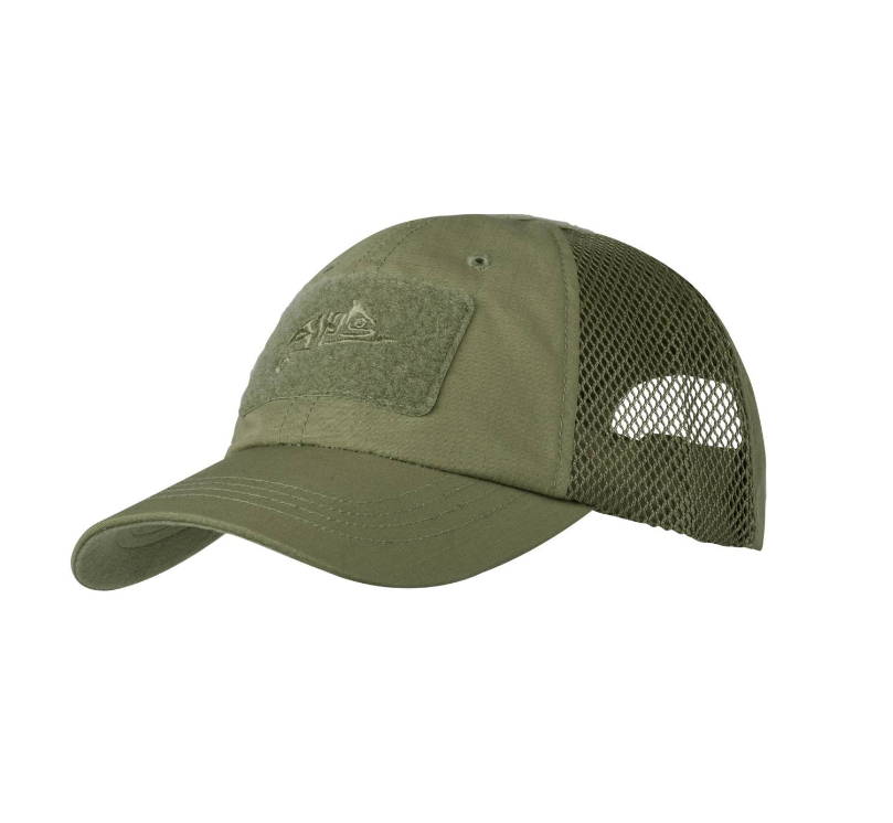 Бейсболка тактична Helikon-tex® з сіткою BBV Vent Cap Rip-Stop Olive Green (CZ-BBV-PR-02)
