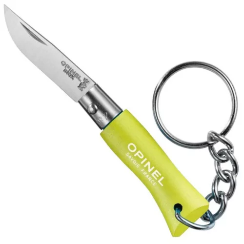 Ніж брелок тактичний Opinel складаний 3,5см Portable Stainless Steel Knife With Keychain Yellow (002278-yellow)