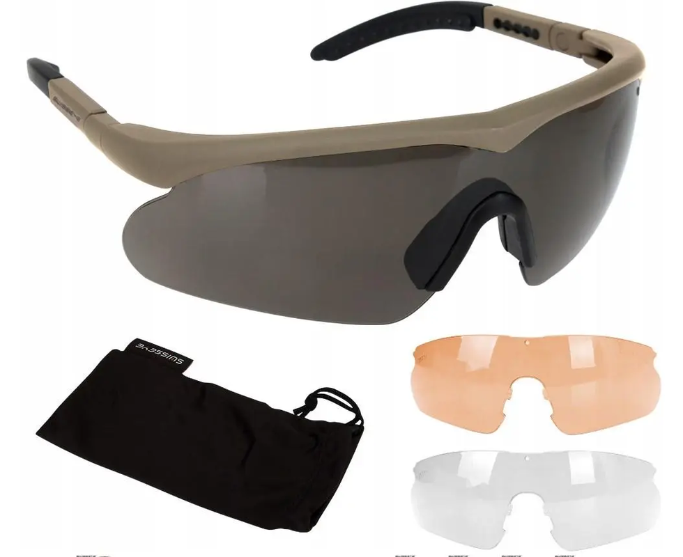 Окуляри тактичні SWISS EYE Балістичні Із змінними лінзами SWISS EYE RAPTOR COYOTE (15620005) 10162