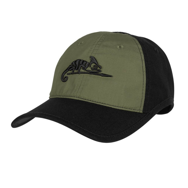 Бейсболка тактична Helikon-tex One size Олива, Чорна CAP RIPSTOP BLACK/OLIVE (CZ-LGC-PR-0102B)