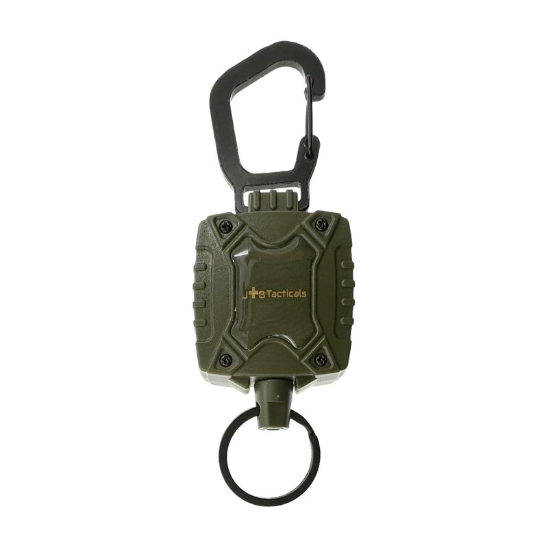 Ретрактор тактичний JB Tacticals карабін з висувним тросом Tactical Lanyard With Carabiner Olive (JB-ACS-0021-GRN)