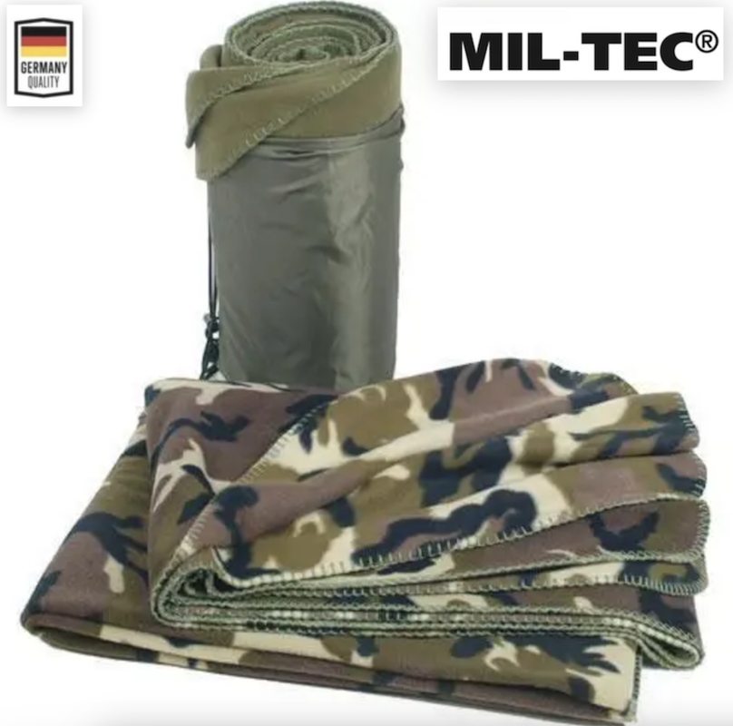 Ковдра Флісова Mil-Tec утеплена армійська 200х150см в чохлі Мультикам POLY-FLEECE 320GR (14426020-200-150)