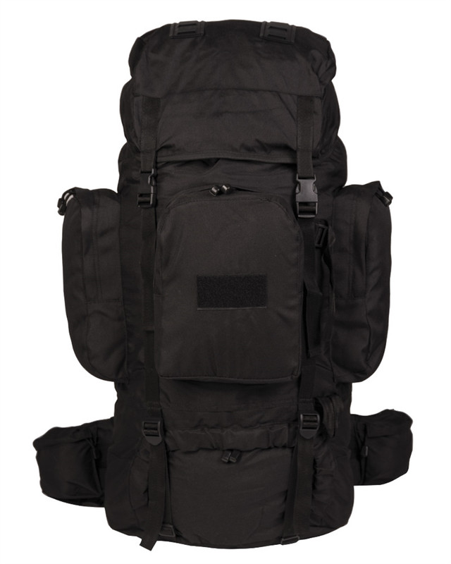 Рюкзак тактичний 88Л Чорний Mil-Tec з чохлом від дощу RUCKSACK RECOM 88 (14033002-88)