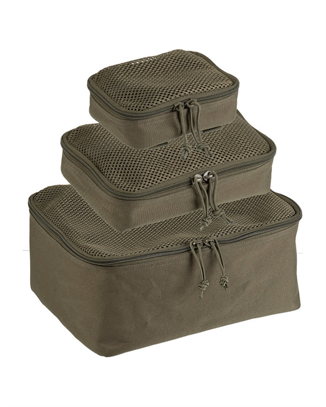 Набір підсумків органайзерів тактичних Mil-Tec 3шт Олива NETZ POUCH-SET 3-TLG.OLIV (16003801)
