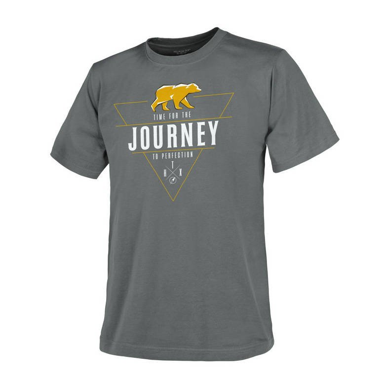 Футболка тактична Helikon-Tex 2XL Сіра T-SHIRT JOURNEY TO PERFECTION (TS-JTP-CO-35-B07-XXL)
