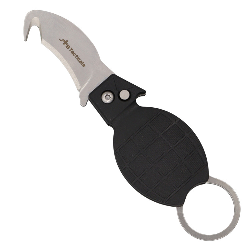 Ніж тактичний JB Tacticals 4в1 гачок, свисток, відкривачка Automatic Knife Black (JB-KNF-0018-BLK)