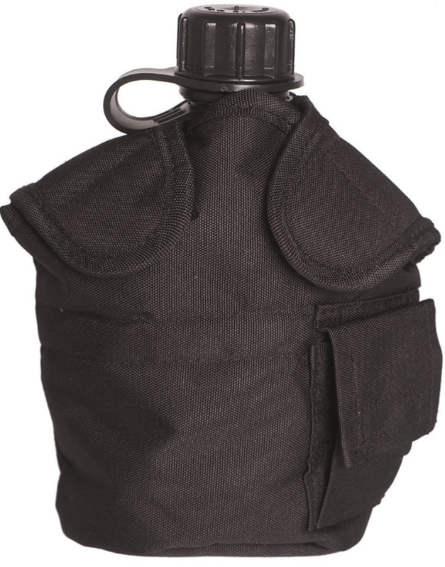 Підсумок для фляги Mil-Tec чохол Canteen Pouch Molle Black (13493402)