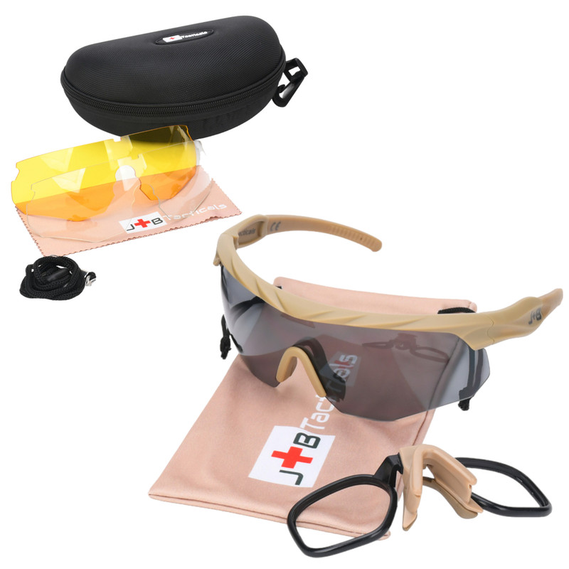 Окуляри стрілецькі JB Tacticals захисні Tactical Glasses Coyote (JB-GLS-0004-BRN)