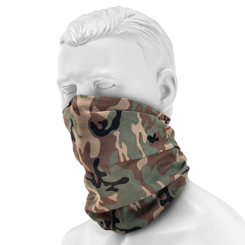 Головний убір багатофункціональний Mil-Tec Баф Multifunctional Headwear One size Woodland (12216020)