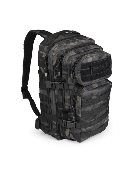 Рюкзак тактичний Mil-Tec 20Л Чорний камуфляж US ASSAULT PACK SM DARK CAMO (14002080-20)