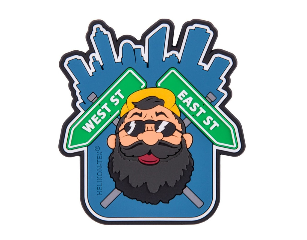 Шеврон тактичний Helikon-tex Beardman Urban PVC Morale Patch Blue (OD-BMU-RB-65)