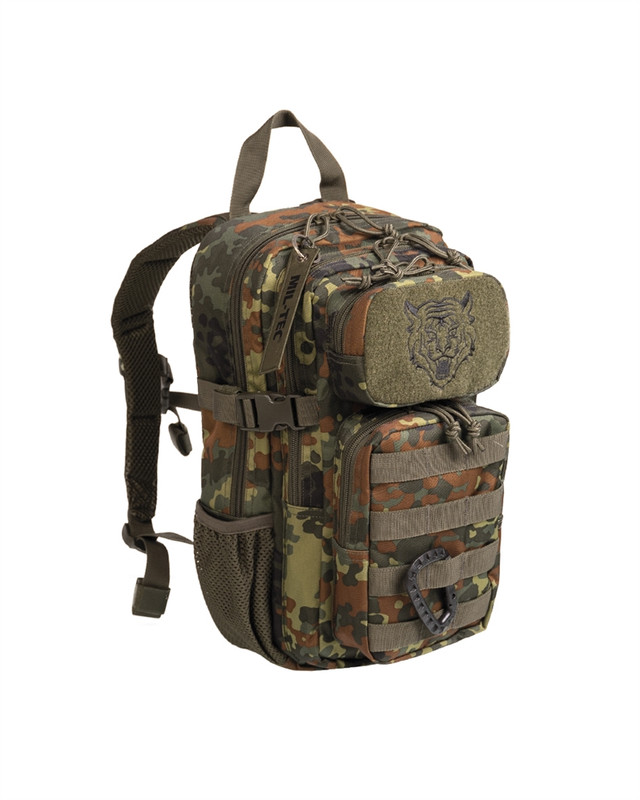 Рюкзак дитячий тактичний з карабіном 14Л Кмуфляж Mil-Tec US ASSAULT PACK KIDS 14 FLECTAR (14001121-14)