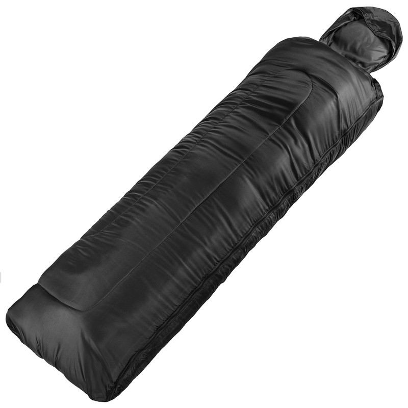 Спальний мішок Mil-Tec армійський з капюшоном Sleeping Bag 185х75см Black (14101002)
