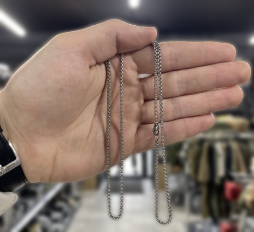 Ланцюжок посилений 8мм Royal Bracelets 60 см для жетонів тактичних (527)