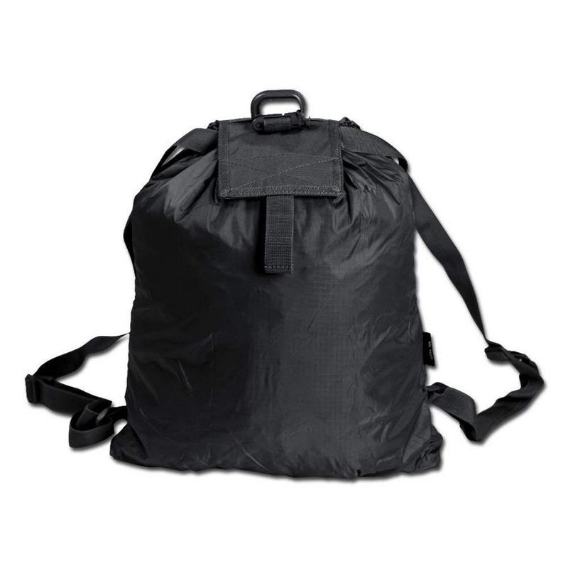 Рюкзак-мішок складний тактичний Mil-Tec Водостійкий 10Л Чорний ROLL-UP RUCKSACK SCHWARZ (14049002-10)