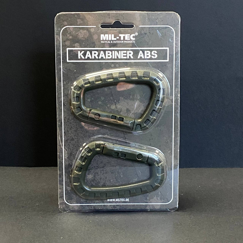 Набір 2 карабіни тактичні Mil-Tec® Олива KARABINER ABS (2 ST./BLISTER) OLIV (15921001)