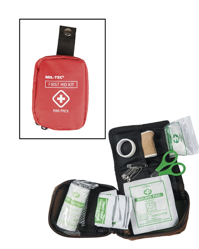 Міні аптечка тактична Mil-Tec укомплектована ПМД First Aid Kit Mini Pack Red (16025810)