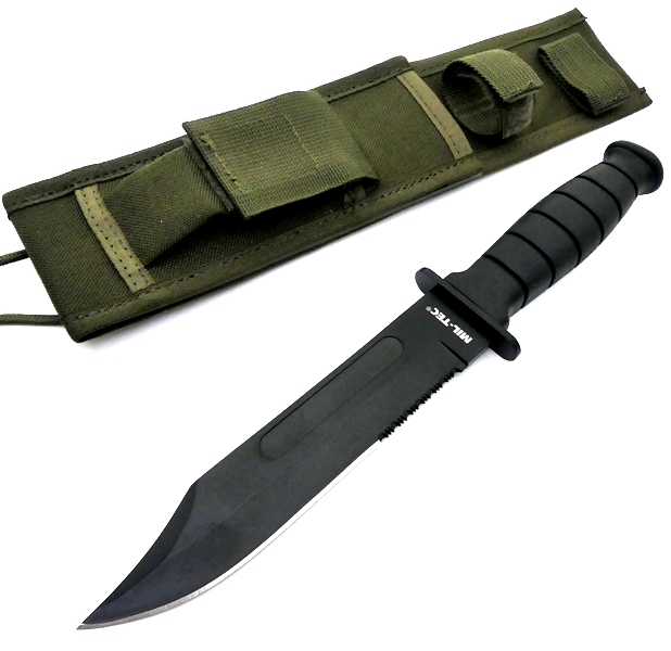 Ніж тактичний Mil-Tec Бойовий армійський Олива KAMPFMESSER 'ARMY' M.SCHEIDE OLIV (15363001)