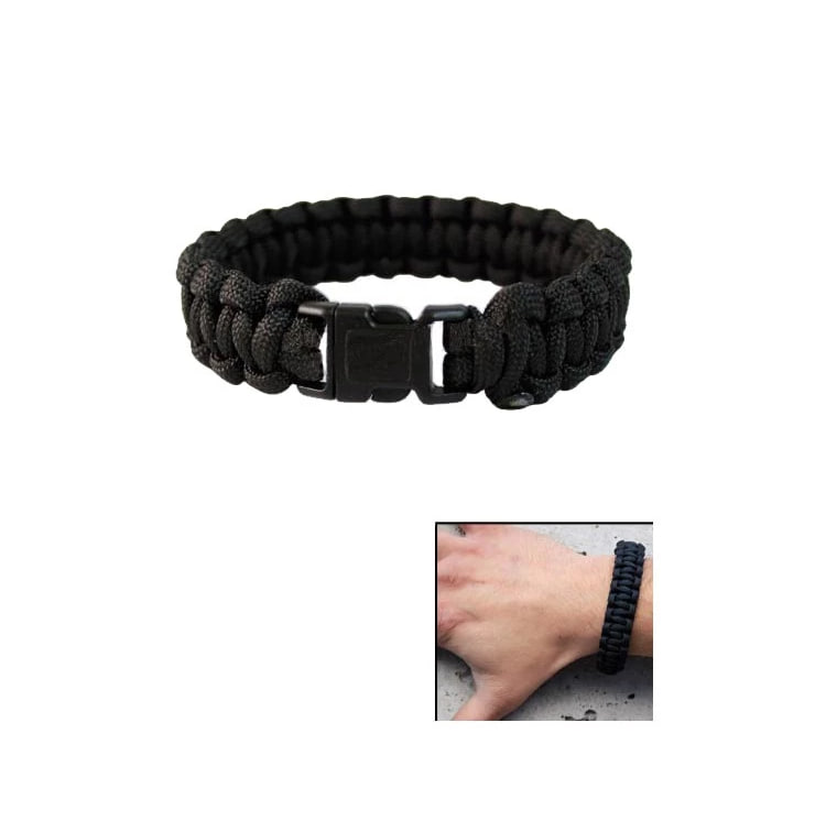 Браслет з Паракорду M 22мм Чорний Mil-Tec PARA ARMBAND KST.-SCHLIESSE SCHWARZ (16370202-903-М)