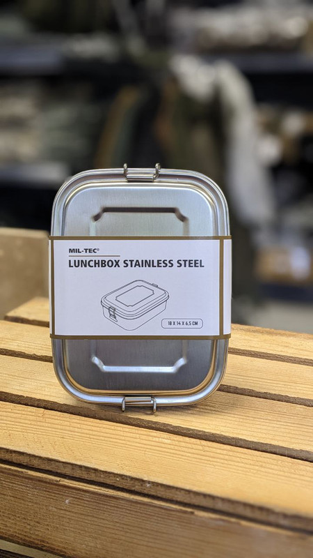 Ланчбокс тактичний Mil-Tec Алюмінієвий 18х14х6,5См LUNCHBOX STAINLESS STEEL 18X14X6,5CM (14674200)