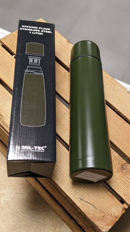 Термос 1 л Олива Mil-Tec VAKUUM THERMOSFLASCHE S/STEEL 1L OLIV (14532000-1000) — фото 3