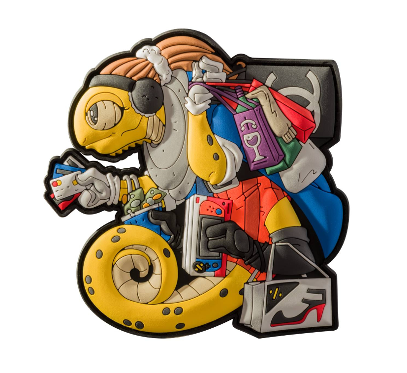 Шеврон тактичний Helikon-tex Жовтий хамелеон Chameleon Black Friday - Yellow (OD-CBF-RB-26)