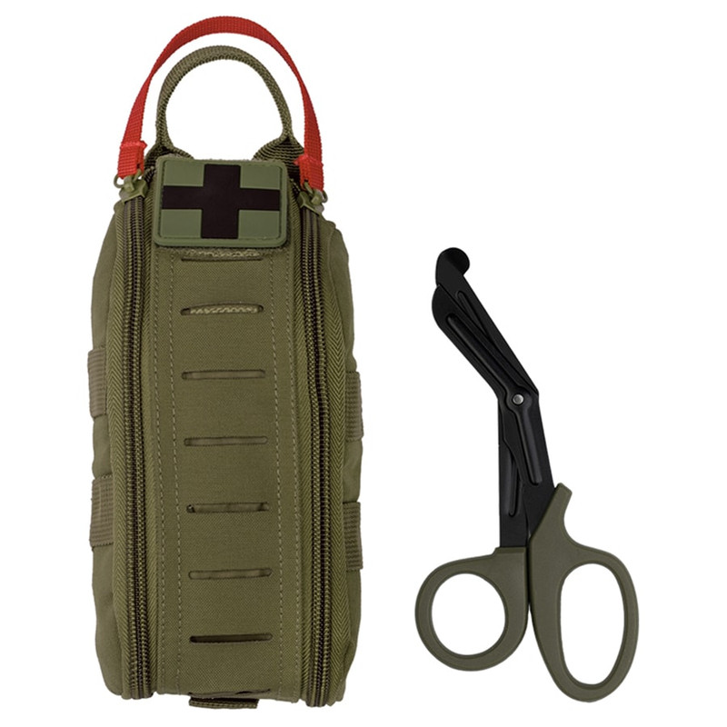 Підсумок-аптечка тактична Mil-Tec Зі швидким скидом + ножиці IFAK Rapid Pack + scissors Olive (13491201)
