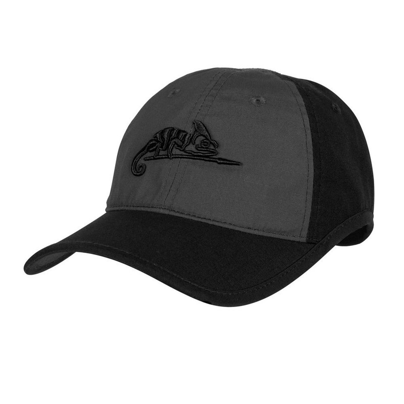 Бейсболка тактична Helikon-tex One size Сіра, Чорна CAP RIPSTOP BLACK/GREY (CZ-LGC-PR-0135B)