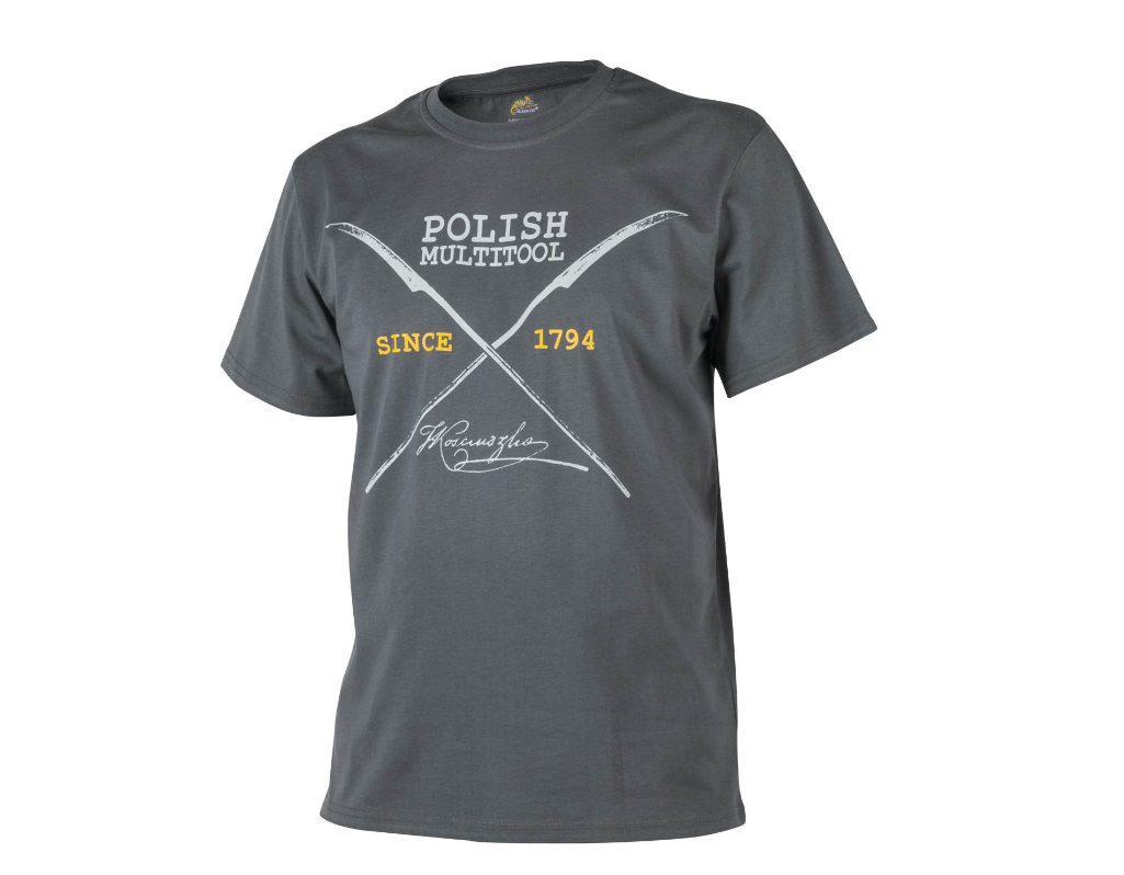 Футболка тактична Helikon-Tex Бавовна XL Сіра T-Shirt (Polish Multitool) - Cotton - Shadow Grey (TS-PMT-CO-35-B06-XL)