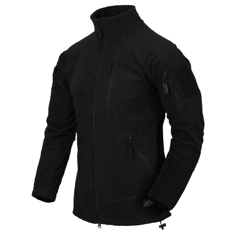 Куртка тактична Helikon-Tex флісова Alpha Tactical Jacket Grid Fleece 2XL Black(BL-ALT-FG-01-B07-XXL)