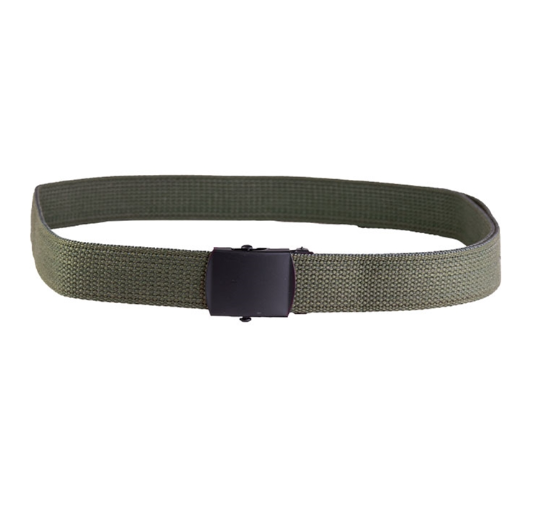 Ремінь тактичний Mil-Tec One Size Олива US HOSENGÜRTEL COTTON BLACK BUCKLE OLIV (13110201-130)
