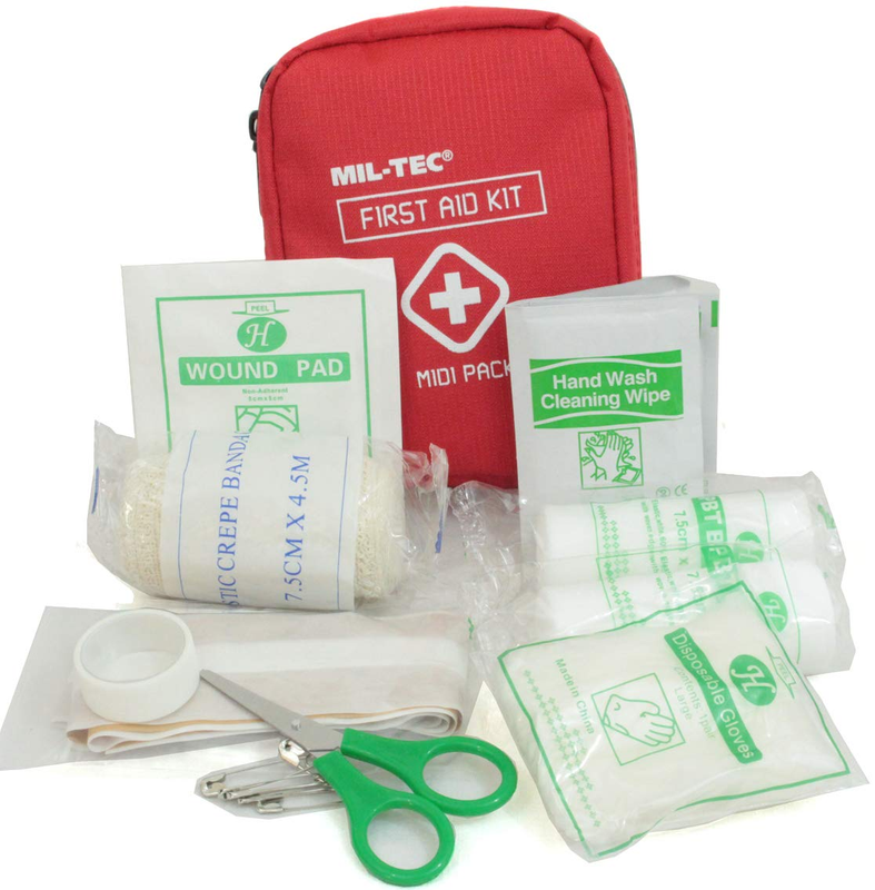 Аптечка тактична Mil-Tec Укомплектована First Aid Kit Midi Pack Red (16025910)