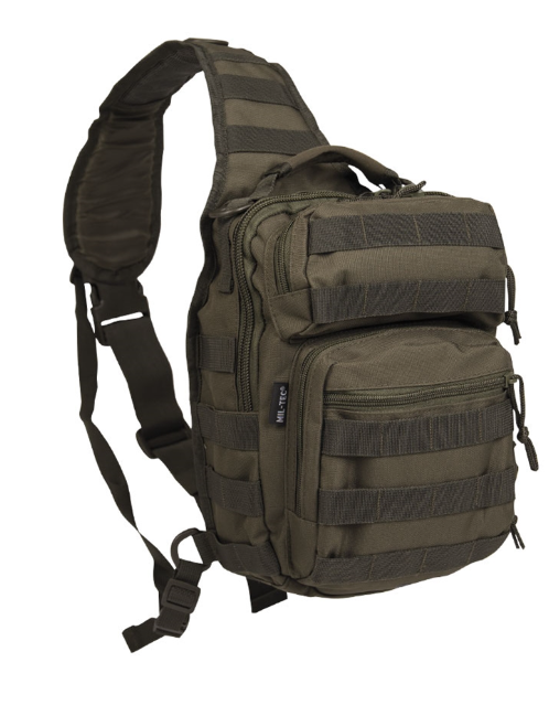 Рюкзак однолямковий 9 л Олива Mil-Tec ONE STRAP ASSAULT PACK SM OLIV (14059101-9)