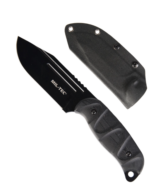 Ніж тактичний Mil-Tec Бойовий Чорний KAMPFMESSER G10 M.KYDEX SCHEIDE SCHWARZ (15362500)