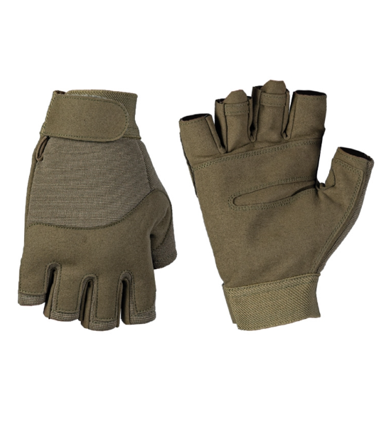 Рукавиці тактичні Mil-Tec Короткопалі L Олива ARMY FINGERLINGE OLIV (12538501-904-L)