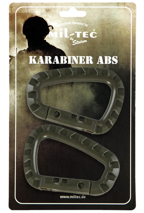 Набір 2 карабіни  Mil-Tec Олива KARABINER ABS (2 ST./BLISTER) OLIV (15921001) — фото 5