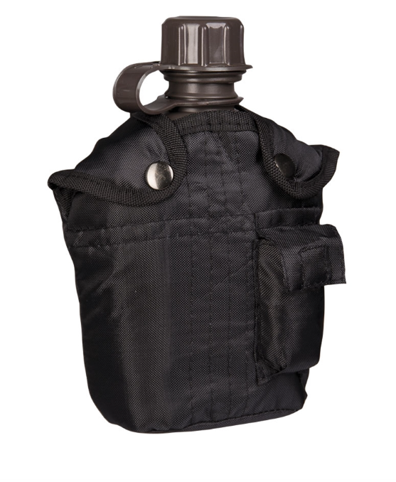 Фляга в чохлі Mil-Tec US Style Plastic Canteen 1Л Black (14505002-1000)