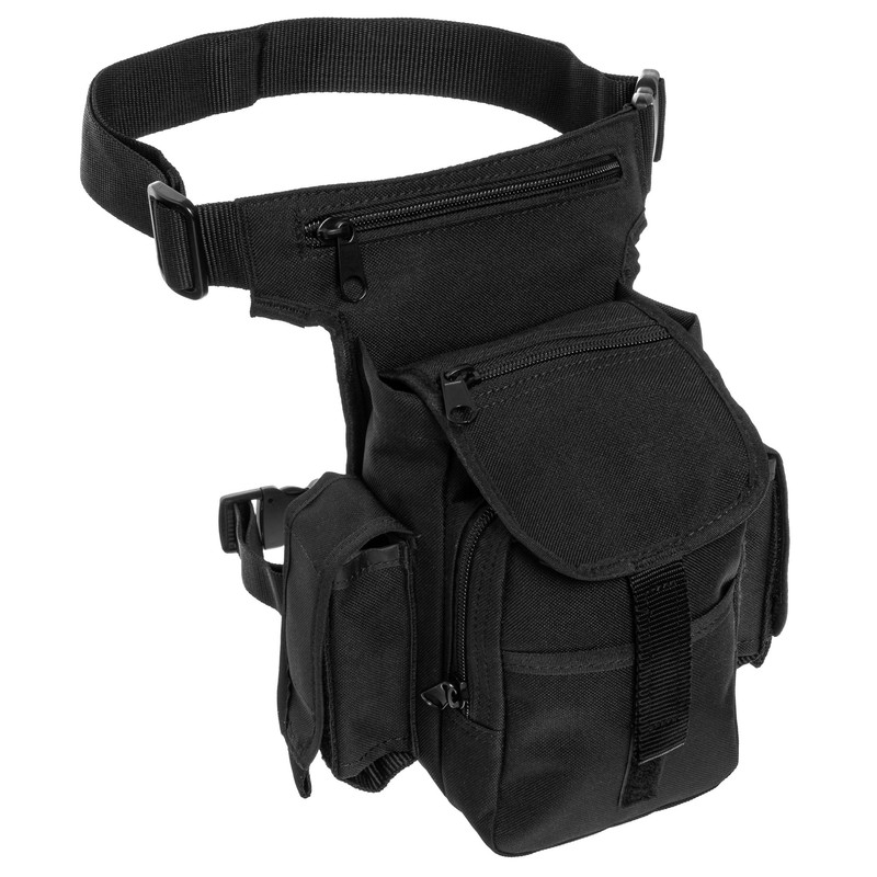 Сумка поясна тактична Mil-Tec кріплення на ногу Multipack Black (13526002)
