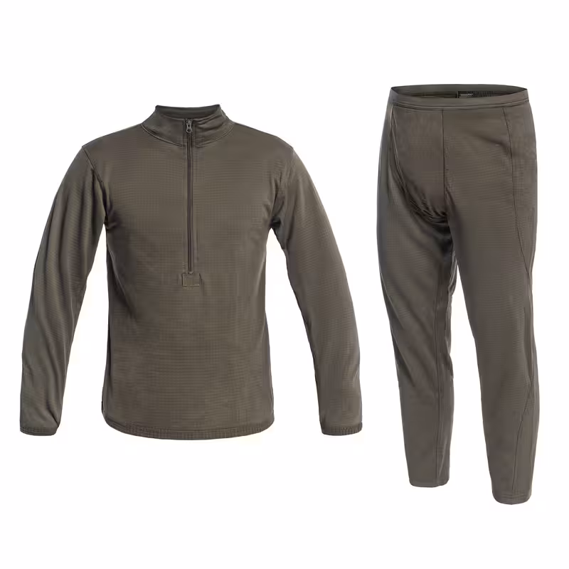 Термобілизна тактична Mil-Tec Флісова на замку Утеплена XXL Олива UNTERWÄSCHE THERMOFLEECE GEN.III OLIV (11222001-906-XXL)
