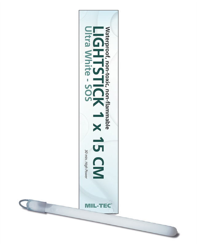 Ліхтарик хімічний Mil-Tec Білий LEUCHTSTAB 1X15 CM WHITE (14936007)